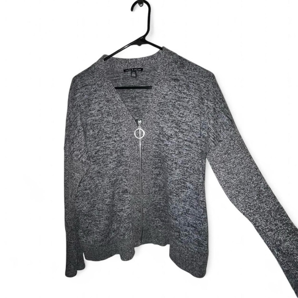 Cable & Gauge Charcoal Zip-Up sweater Cardigan